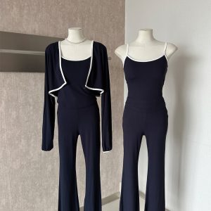 LL Women's 3-Piece Fashion Set with Batwing Sleeve, Cami and Pants