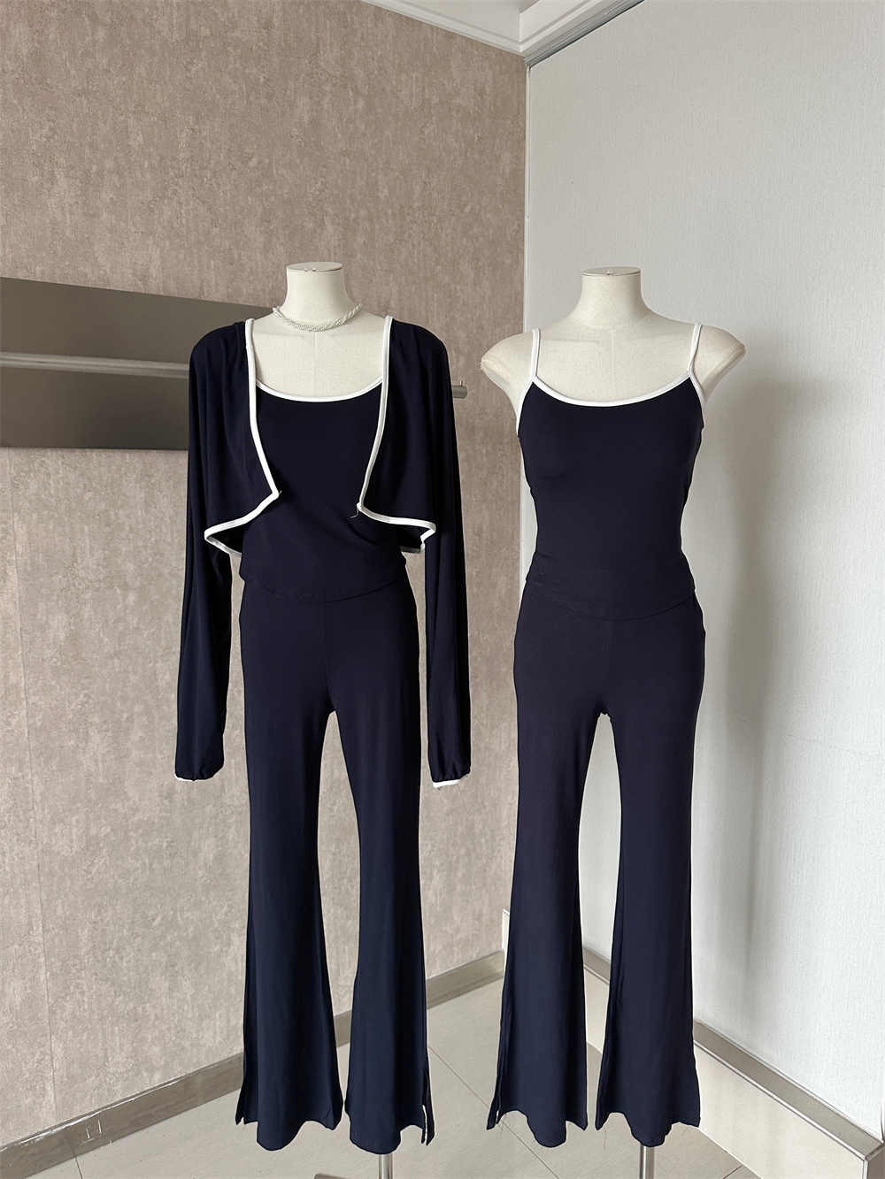 LL Women's 3-Piece Fashion Set with Batwing Sleeve, Cami and Pants