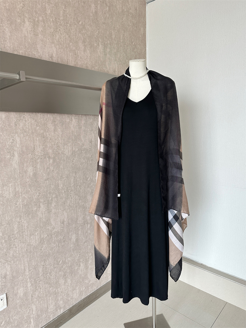 Autumn Vintage Shawl Cami Dress Two-Piece Set for Women