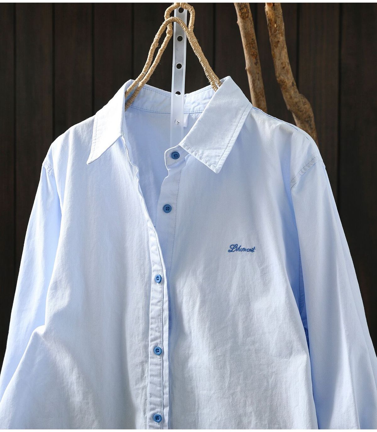 Autumn New Loose Versatile Cotton Shirt Women Casual Long Sleeve Embroidered Blouse - Image 4
